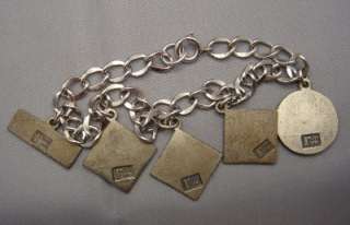 Vintage Sterling Silver Boy Scout Cub Scouts BSA Charm Bracelet with 5 