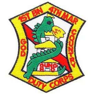  U.S.M.C. 1st Battalion 4th Marine Regiment Patch Red 