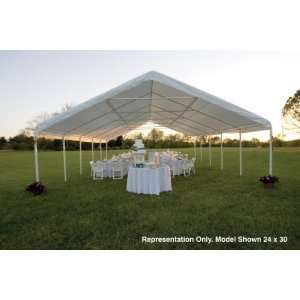  24x40 Canopy, 2 3/8 Frame, White Cover