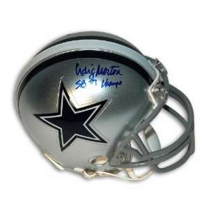 Autographed Craig Morton Dallas Cowboys Mini Helmet Inscribed SB VI 