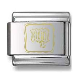  Symbolic Virgo Icon in Box Gold Laser Italian Charm 