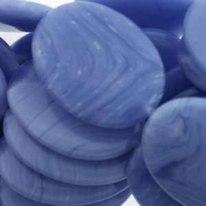 Beads   Synthetic Blue Lace Agate  Oval Plain   35mm Height, 25mm 