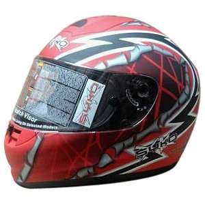  Syko Red Large Sport Full Face Helmet Automotive