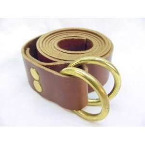 Handmade 1.5 Wide Brown 2 Ring Belt Medieval SCA Renaissance Faire