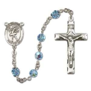  St Christopher / Dance Aqua Rosary Jewelry