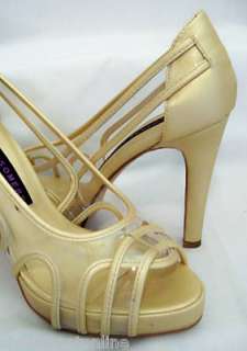 Suzanne Somers Gold / Clear Stilleto Pumps Shoes 6M New  