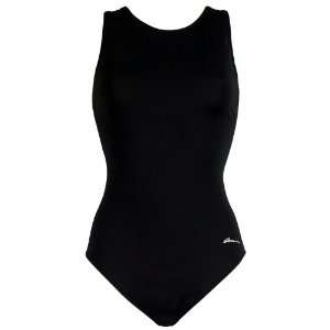   Aquashape Moderate Lap Swimsuit Solids BLACK 18
