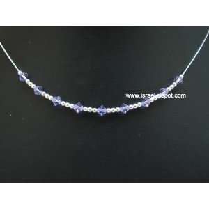  Swarovski Aquamarine Crystal Silver 925 Chain Balls 