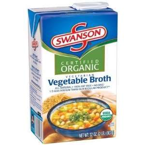 Swanson Organic Vegetable Broth, 32 oz Aseptic Box, 12 pk  