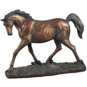  Pack of 2 Western Antique Bronze Wild Trotting Horse 