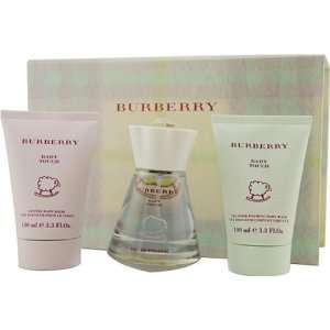 Baby Touch By Burberry For Women. Set edt Spray 3.3 oz & Gentle Baby 