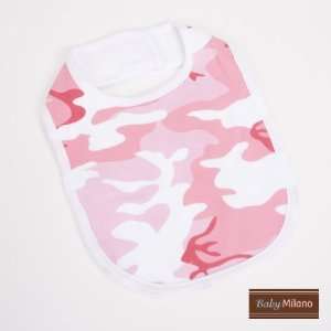  Pink Camo Baby Bib by Baby Milano. Baby