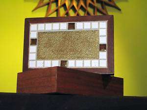 Mid Century Georges Briard Glass Tile Mosaic Walnut Box  