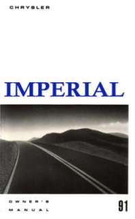 1991 CHRYSLER IMPERIAL Owners Manual User Guide  