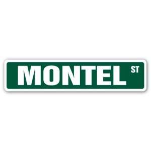  MONTEL Street Sign name kids childrens room door bedroom 