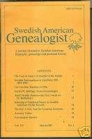 Genealogy Swedish American Genealogist Bklt 1987  