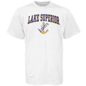  Lake Superior State Lakers Youth White Bare Essentials T 