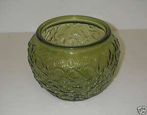 Brody Glass Vase Planter G107 4 1/2 h Crinkle Green  