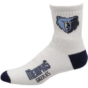 Memphis Grizzlies White Team Logo Quarter Length Socks  