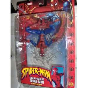  Spider Man Super Poseable with Sticky Web Figure Toys 