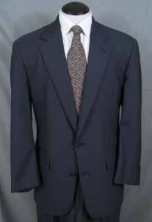 Brooks Brothers blue wool twill two button suit, ~41L  