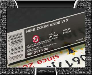 Nike Zoom Kobe VI 6 X Bruce Lee Tour Yellow Black Edition US 7~12 pop 