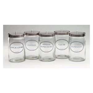  Sundry Jars Labeled Glass (Set of 5) Health & Personal 