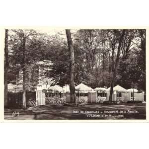 1950s Vintage Postcard Restaurant de la Flottille   Gardens of 