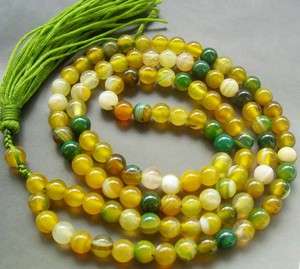Tibet Buddhist 108 Jade Beads Prayer Mala Necklace  