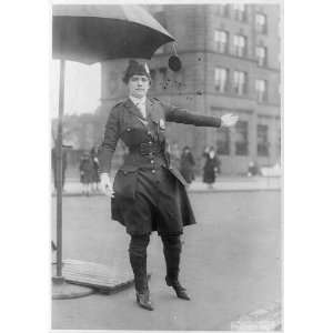  Mrs. L.A. King,directing traffic as policewoman,c1918 