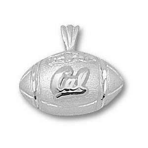 California Golden Bears Solid Sterling Silver CAL Football Pendant