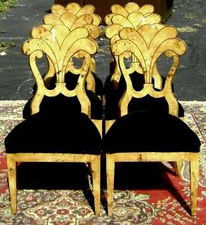 FABULOUS SET 6 Biedermeier style Elm chairs  