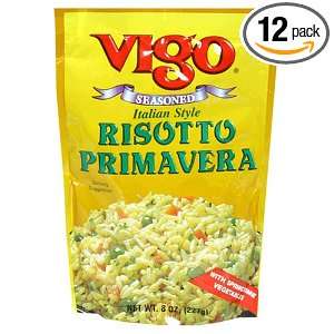 Vigo Primavera Rice, 8 Ounce Pouches (Pack of 12)  Grocery 