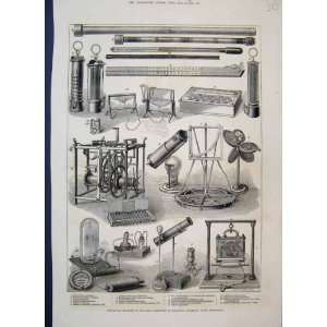   1876 Apparatus Drake Galileo Newton Davy Dalton Print