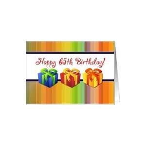 Happy 65th Birthday   Colorful Gifts Card Toys & Games