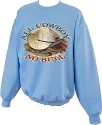 All Cowboy No Bull Crewneck Sweatshirt S 5x  