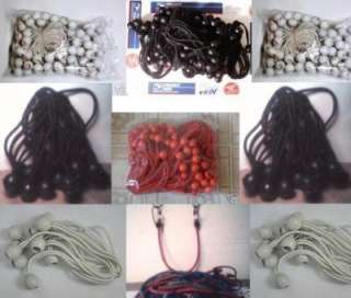   are bidding on a 100pc Ball Bungee Cords  6 Ball Tie Downs   Black