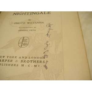   , Onoto  A Japanese Nightingale Book Signed 1901