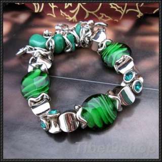 12 Wholesale Coloured Glaze Stretch Bracelet Bangle SM1  
