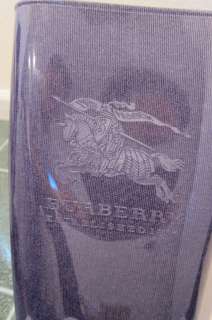 The Classic Burberry Logo, Embossed on Indigo Rubber