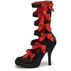 Burlesque Gothic Ankle High Heel Boots   Pleaser Shoes