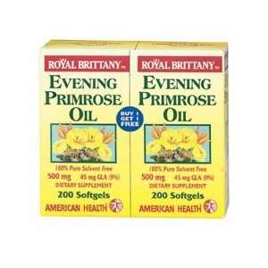 American Health EVENING PRIMROSE OIL, 200 Soft Gels (Evening Primrose 