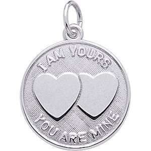   Rembrandt Charms I m Yours Youre Mine Charm, 14K White Gold Jewelry