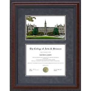   Licensed Georgetown University Campus Lithograph