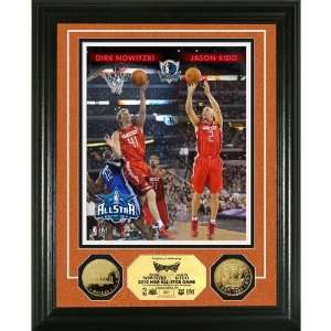  Dirk Nowitzki and Jason Kidd NBA All Star Game 24KT Gold 
