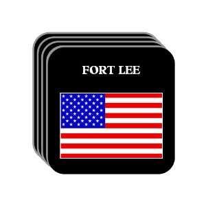  US Flag   Fort Lee, New Jersey (NJ) Set of 4 Mini Mousepad 