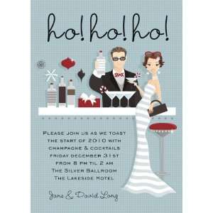 Candy Cane Cocktail Couple Invitations