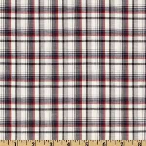  50 Wide Stretch Yarn Dyed Cotton Shirting Plaid White 
