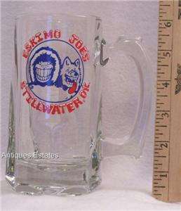 ESKIMO JOES Beer Mug Glass STILLWATER OK OSU Cowboys GO Pokes