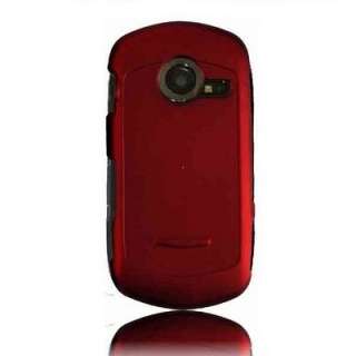 For Casio GzOne Commando C771 Red Rubberized Hard Case Phone Cover 